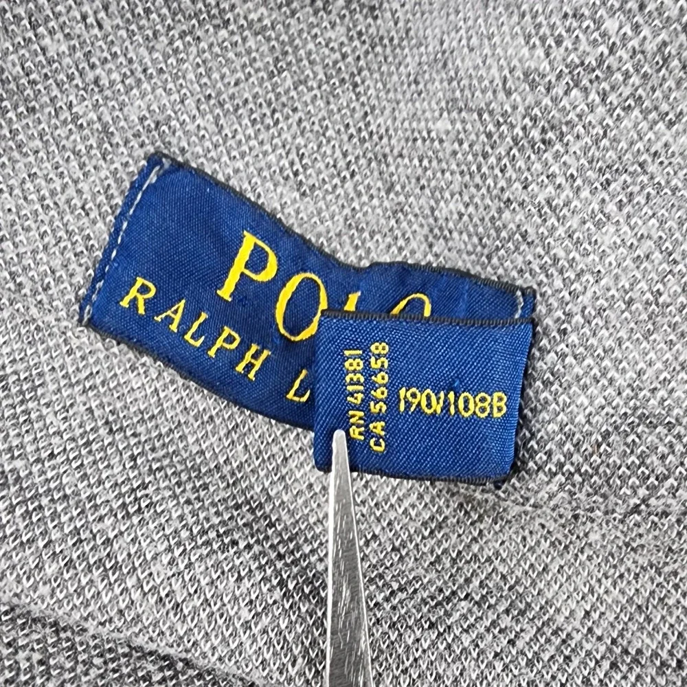 Polo Ralph Lauren Sweatshirt‎ Mens XXL Gray Pullover 1/4 Zip Mock Neck Pony
